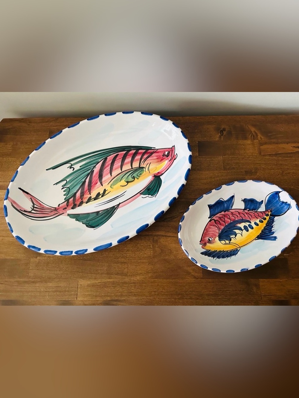 Vietri Hand Painted Ceramic Fish Platters!